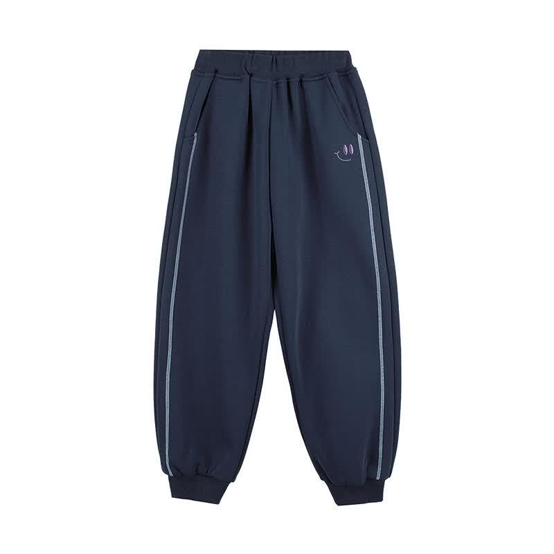 Little Yinman Girls' Embroidered Color-Block Sweatpants