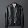 Trendy men's leather jacket casual jacket slim fit handsome spring and autumn youth locomotive versatile leather jacket men