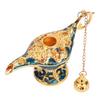 Magic Genie Lamp Exquisite Colorfast Eye Catching Alloy Embossed Pattern Genie Lamp for Bedroom Office