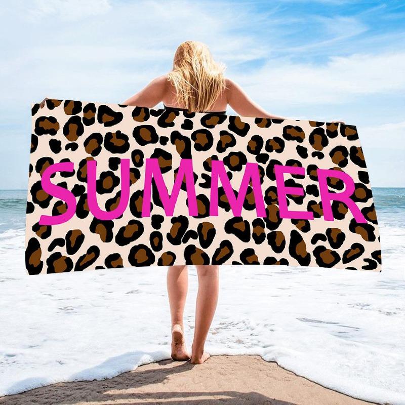 Large Ocean Scenery Beach Towel Polyester Quick Dry Sandproof Bath Towels Tropical Palm Tree Summer Outdoor Pool Travel Blanket