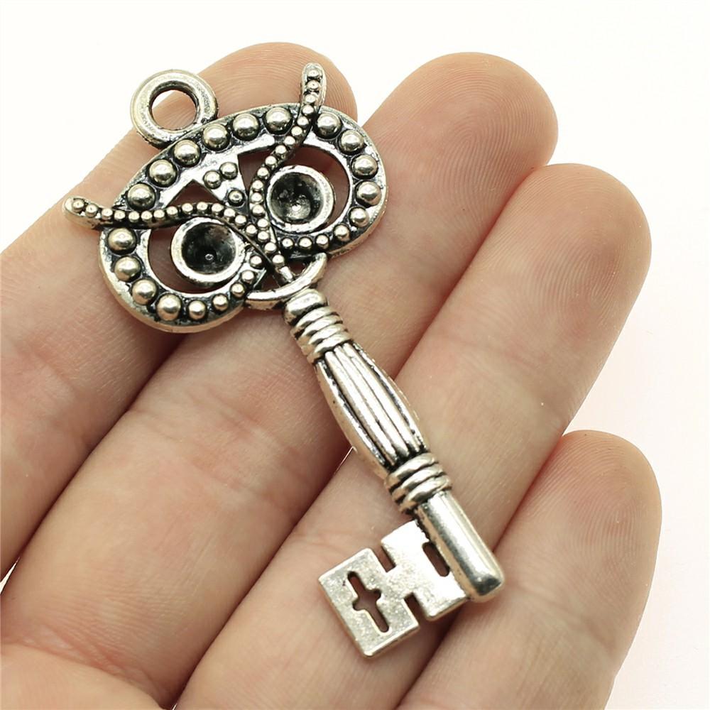 5pcs Charms Key Antique Silver Color Vintage Key Charms For Jewelry Making Charms Pendant Key Jewelry Findings DIY