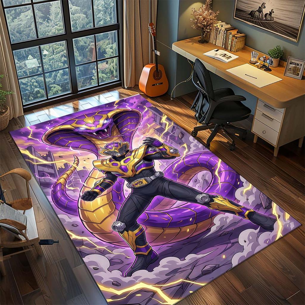 Kamen Rider Area Carpet for Living Room Bedroom Home Decor Cool Movie Mat Play Floor Mat