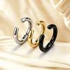 Punk-Style Stainless Steel Non-Pierced Coil Earrings - Unisex Simple Round Ear Clips
