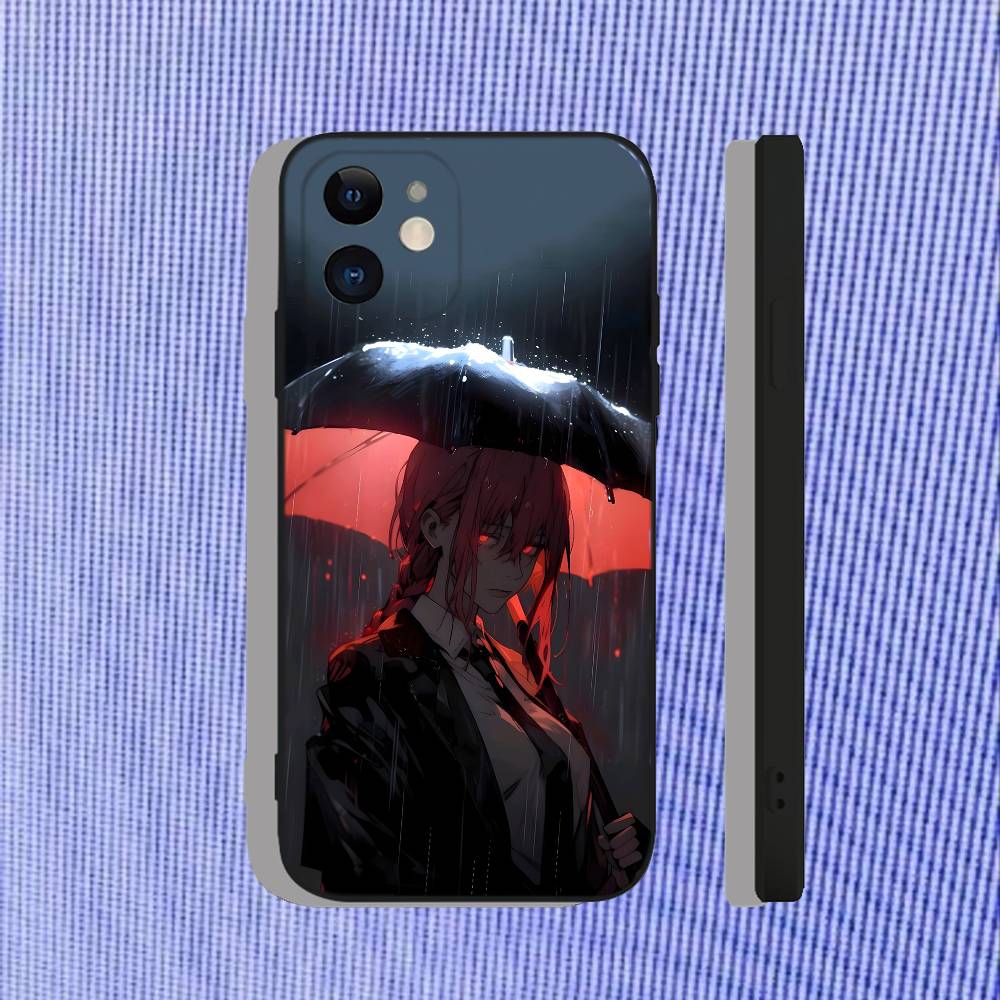 

Makima Chainsawman Phone Case For iPhone 17,16,15,14,13,12,11,Pro,Max,Plus,Air,X,XS,XR,SE,8,7,Mini,Soft Black Funda iPhone17