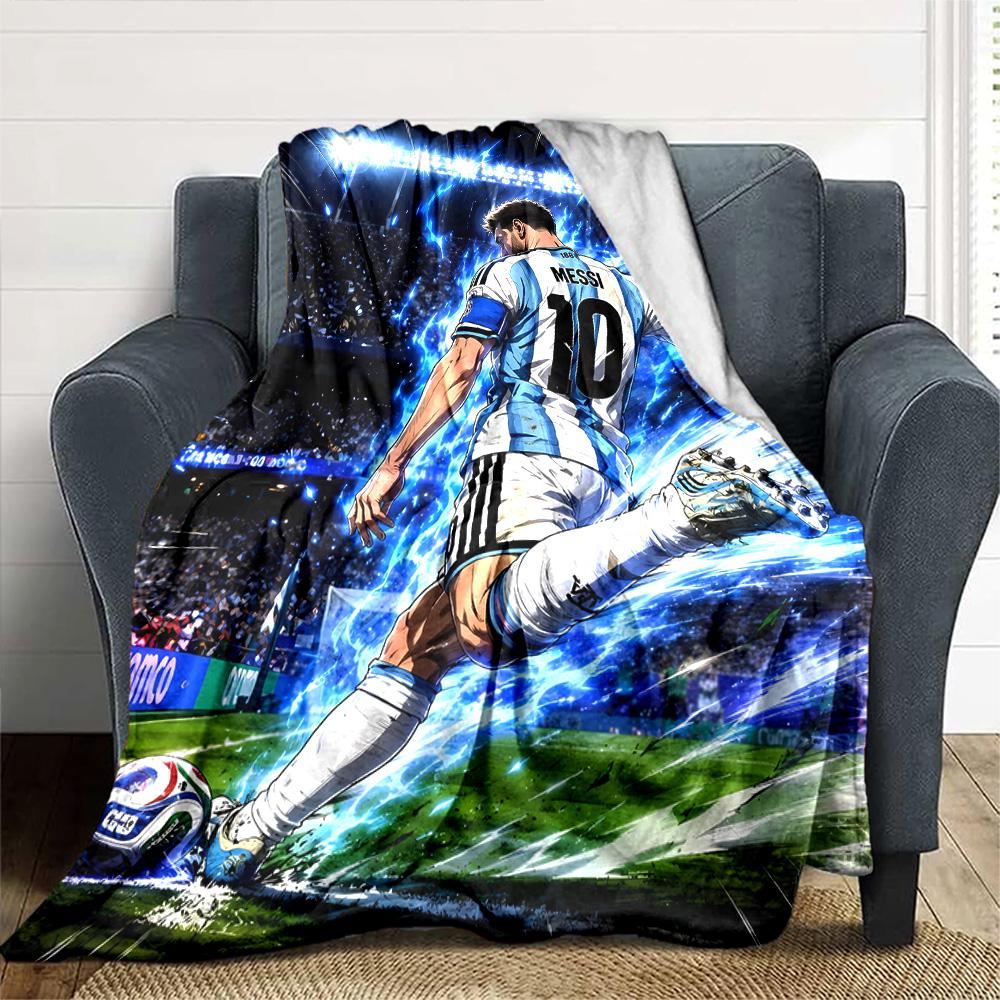 Messi's Legacy Soccer Blanket Soft Warm Cozy Perfect for Seaside Bed Bedding for All Occasions Stylish Decor