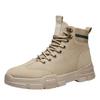 Winter High-top Cotton Shoes, New Velvet Warm Fashion, Black Martin Boots, Lace-up Casual Single Shoes for Men