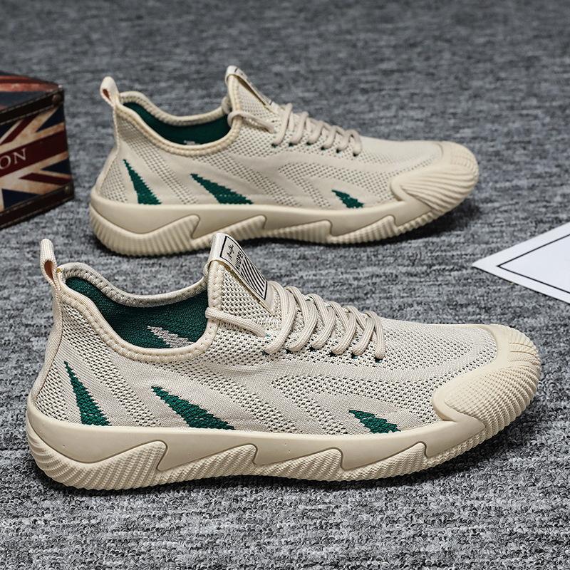 Men's Shoes 2025 New Summer Breathable Casual Sports Mesh Shoes Versatile Running Soft Sole Fly-woven Mesh Men's Trendy Shoes