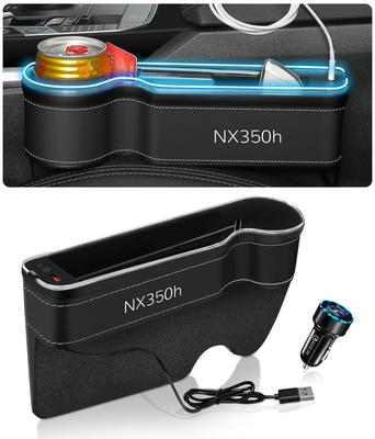 Capacity NX350h Compatible Car Illuminated Side Storage Box Seat Side Pocket Drink Holder NX250 NX350 NX350h Cup Holder with USB Port Smartphone