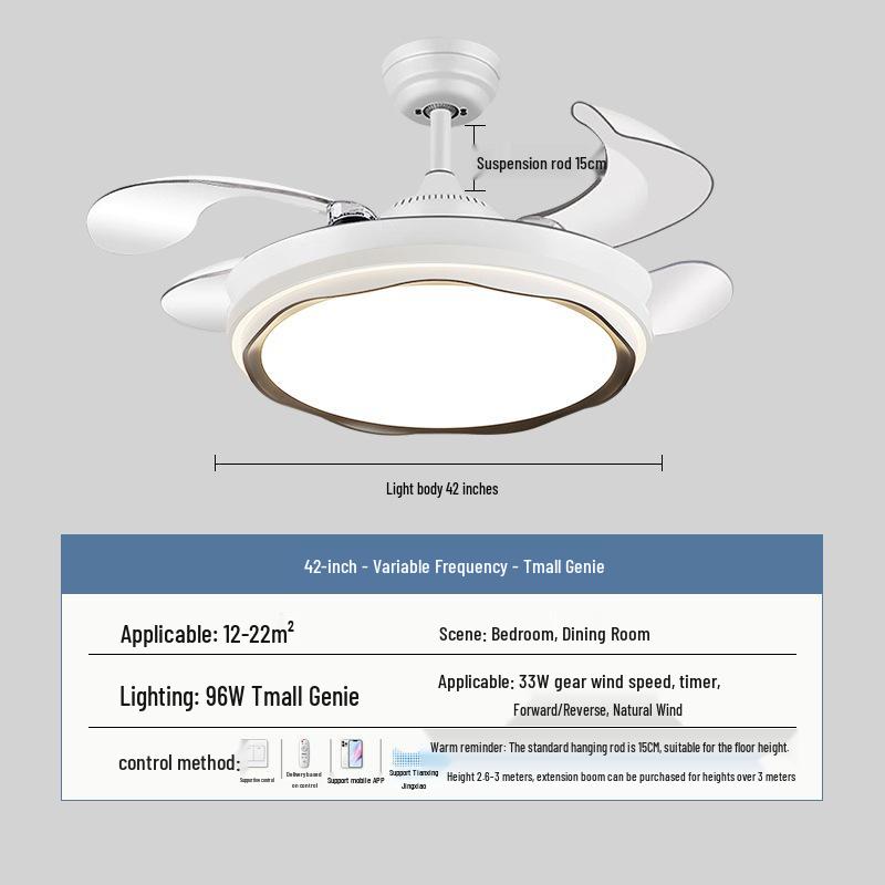 2026 New Model Flush Mount Ceiling Fan with Integrated Light for Living, Dining & Bedroom