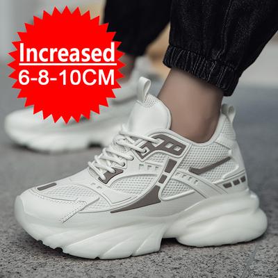 Scarpe con Zeppa in Rete da Uomo Sneakers per Aumentare l'Altezza Scarpe per 8/10CM Scarpe Sportive Casual Scarpe per Aumentare l'Altezza Interna Invisibili per Uomo