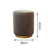 Nordic Stool Luxury Modern Living Room Furniture Ottoman Portable Soft Round Design Stool 1-person Interior Removable Ottoman