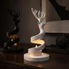 Spiral Reindeer Candlestick 3D Printed Deer Head Candle Stand  Tabletop Fireplace