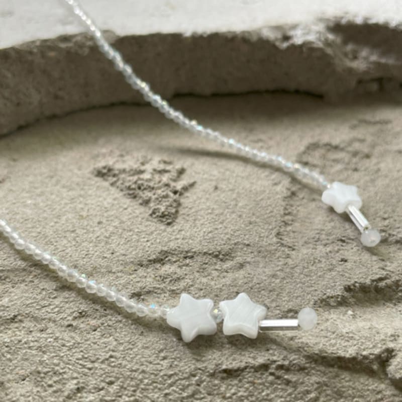 metamic Star-Lights Beads Necklace (Clear)