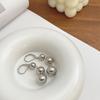 Korean Ins Blogger Fever Same 3 Gold Balls Pendant Earrings French Style Minimalist Jewelry Women