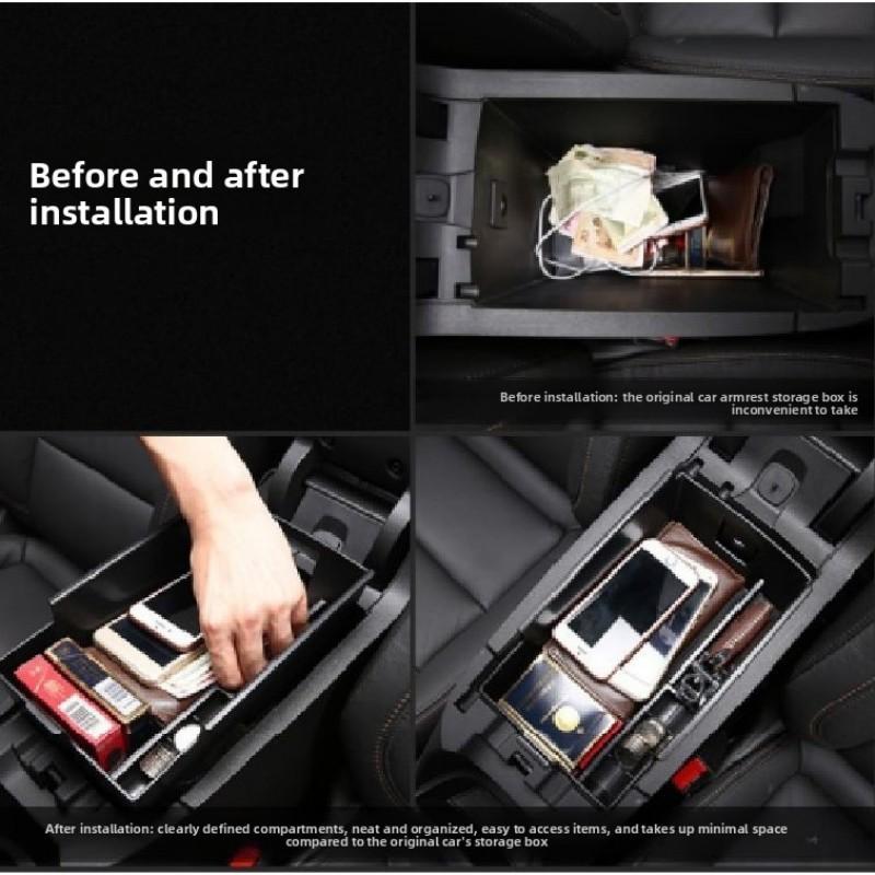 For Chevrolet Equinox 2018~2025 Car Center Console Armrest Box Storage Tray Kit,Sundries Tidy Layered Organizer Case Accessories