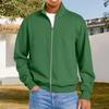 Men's Full Zip Long Sleeve Casual T-Shirt Loose Fit Top for Fall