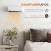 Ceramic wall heater 1000/2000W, electric radiator, fan, thermostat, timer, 50x19x14cm, white