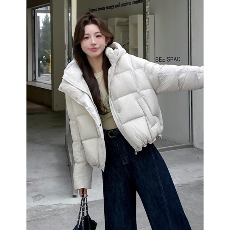 White duck down foreign style age-reducing short small hooded down jacket temperament thin coat