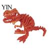 Figurine Modèle Dinosaure Imprimée en 3D, Articulations Mobiles Ouverture Lisse Décoration, Jouet Durable Texture Métallique Dégradée Mini Accessoires Os Science