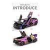 1/24 Lamborghini Revuelto Alloy Sports Car Model Diecast Metal Racing Electroplating Vehicles Car Model Sound Light with Spray Kids Toy Gift