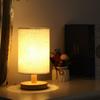 Decoração de tecido de madeira maciça usb candeeiro de mesa quarto cabeceira estudo led night light