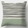 Avocado Green Pillowcase Square Sofa Pillowcase Plaid Plant Print Cushion Cover