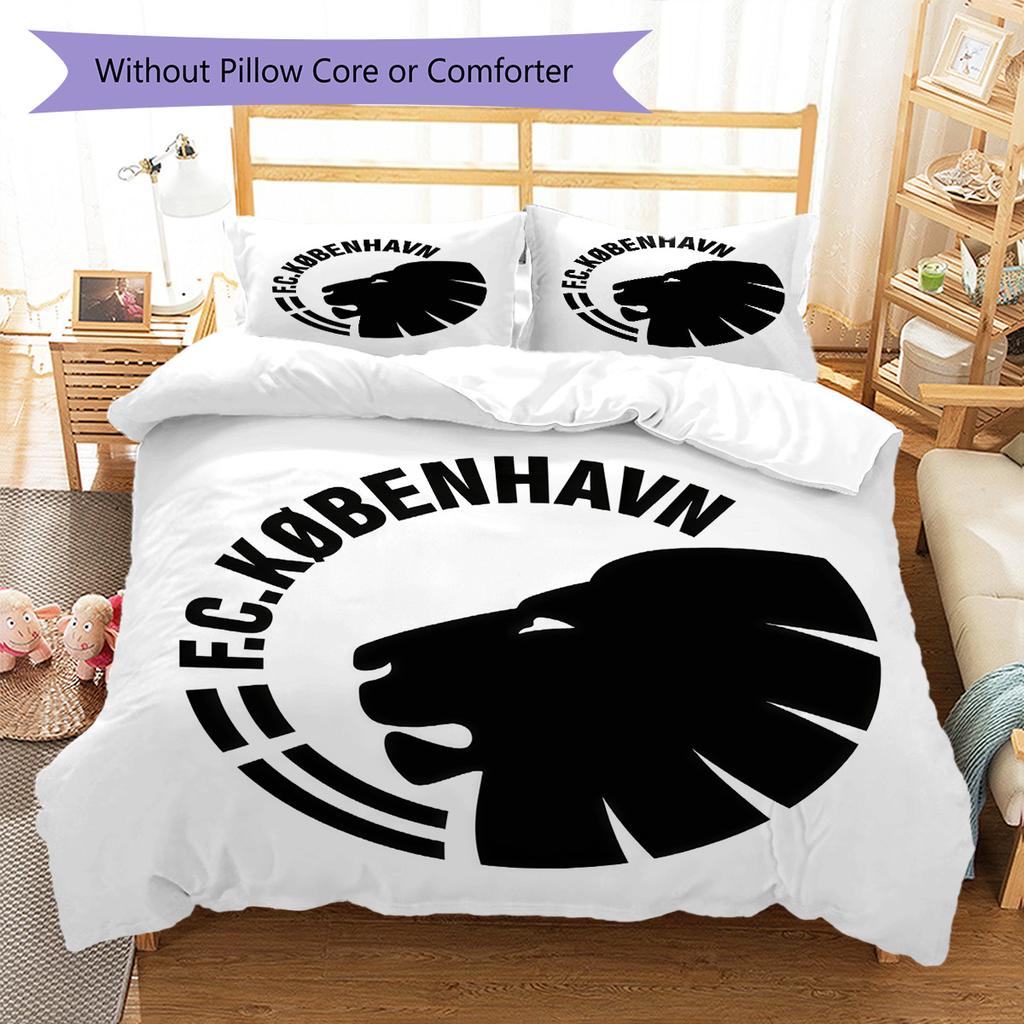 F.C. København Bedding Quilt Set Quilt Cover Pillowcase Home Decoration Birthday Gift (1 * duvet cover + 2 * pillowcase, without core)