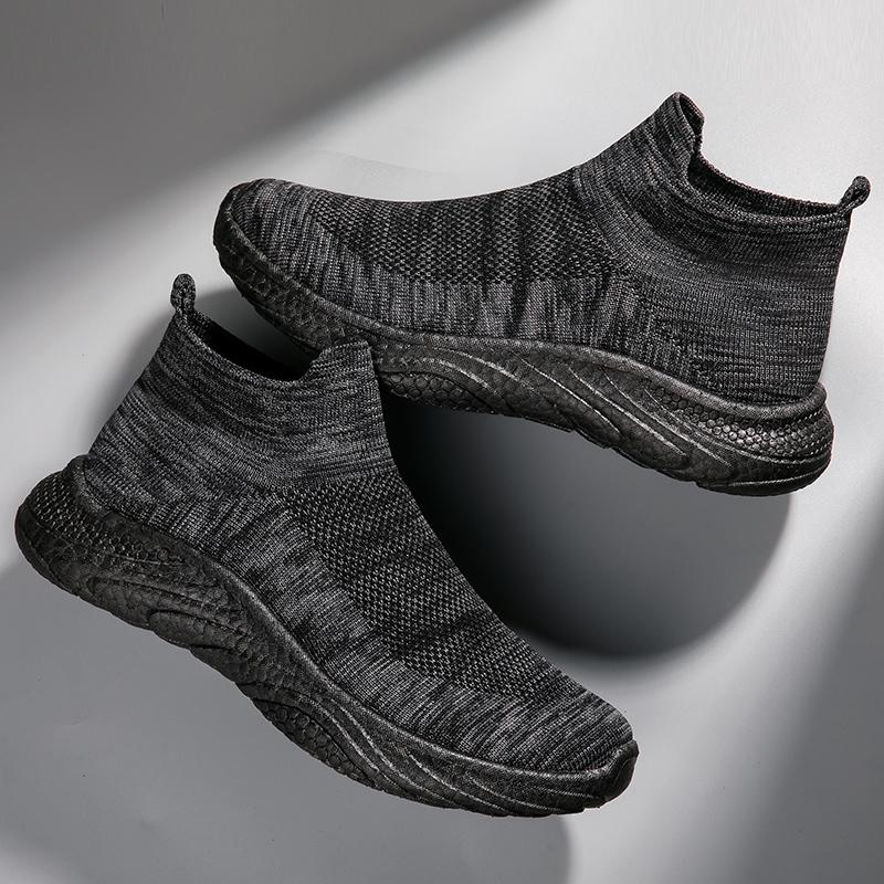Fashion Spring Casual Men's Sneakers Thick Soled Lightweight Lazy Socks Tenis Masculino Shoes Breathable Couple Plus Size Casual Shoes