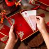 Traditional Wedding Red Envelope Hongbao Embroidered Lucky Money Packet Lion Dance Thickened Money Bag Wedding