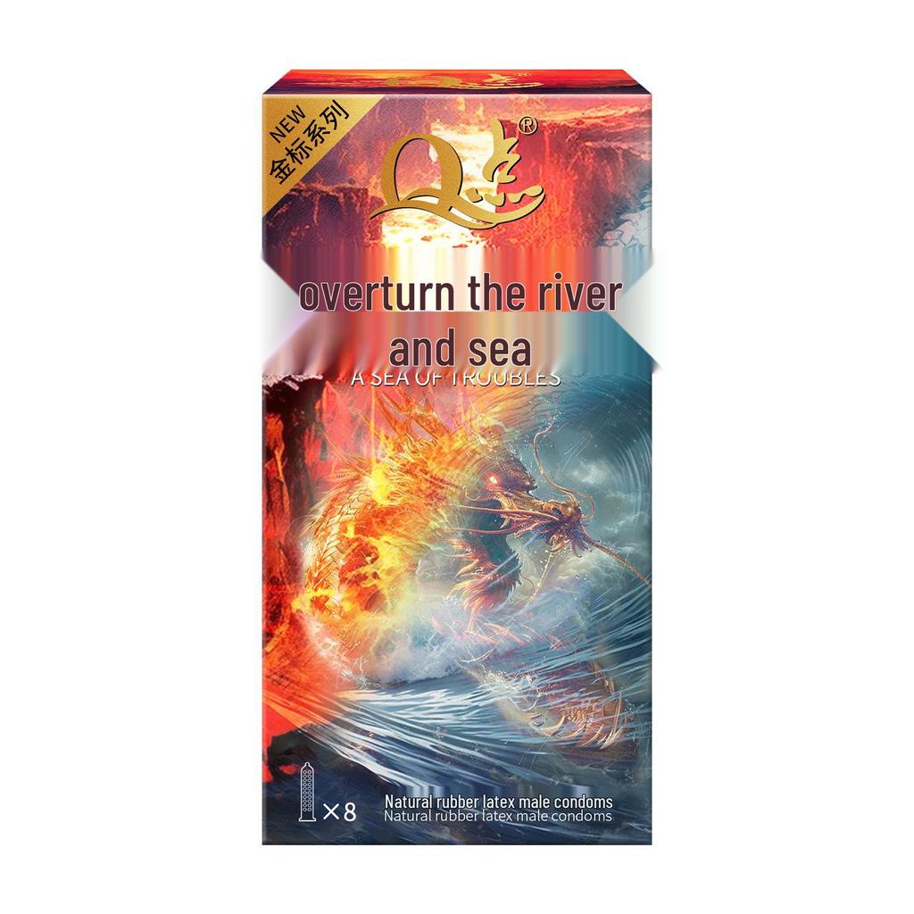 Q-point Hyaluronic Acid 001 Large Particle Delay Condoms - Long-lasting Contraceptives for Adults