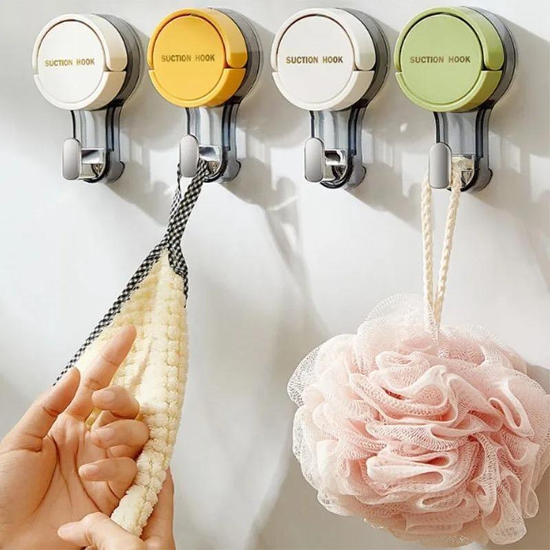 Starke Vakuumsaugnäpfe Spurloser Kleber ohne Bohren für Zuhause Badezimmer Küche Türrückseite Toilettenbereich - 4er-Set