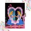 Disney Diamond Art Painting Kit 5D Alice Heart Diamond Painting Dot Art Kit Home Wall Decor