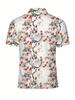 Men'S Short-Sleeve Polo Shirt with Flat Digital Print Pattern - No Texture