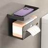 Wall-Mounted Toilet Paper Holder Storage Tray Strong Load-bearing Easy Installation Tissue Wipes Holder Bathroom Organizer