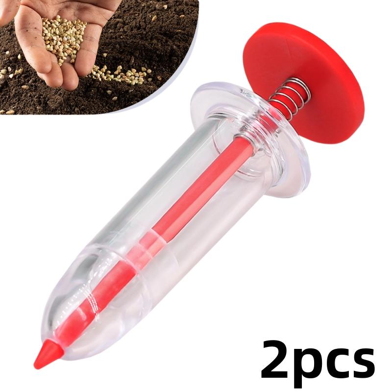 2Pcs Garden Sower Planter Mini Manual Seeder Dispenser For Seeding Flower Pot Flower Bed Gardening Seeder Tool
