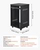 16U AV Rack, 90.7 kg Max Load Capacity, Home Recording Studio Rack with Lockable Caster Wheels, Open Frame Server Cabinet, Special Vent Design, for