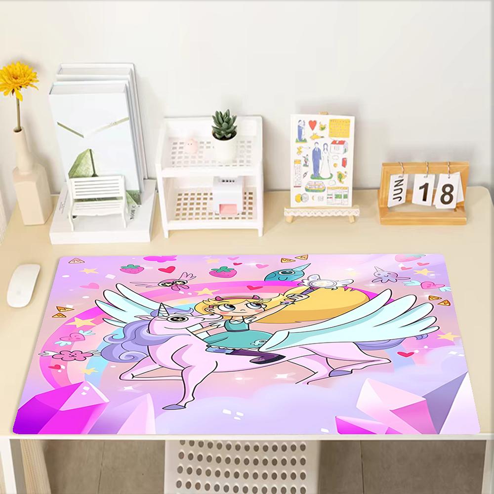 Star Butterfly Theme Mouse Pad, Non Slip Rubber Base, Multifunctional Office & Home Decor, Perfect for Workspace Personalization.