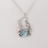 Sky Blue Topaz Gemstone 925 Sterling Silver Jewelry Partywear Pendant 1.8" For Gift CP-42-16