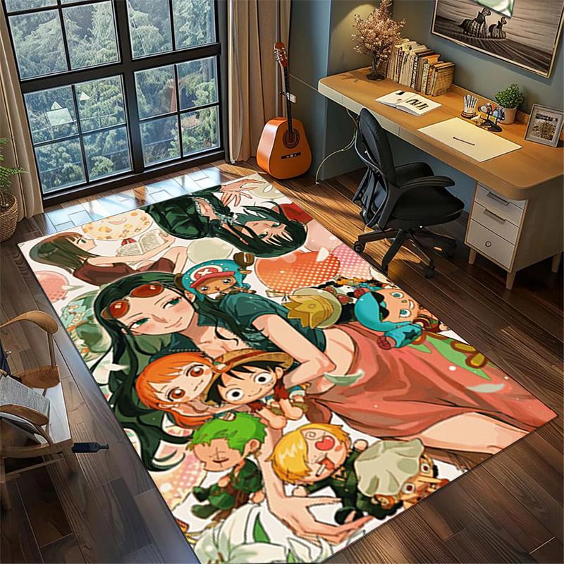"ONE PIECE" Gamer Room Carpet Non Slip Washable Large Area Rug Bedroom Floor Mat Decor kwq27