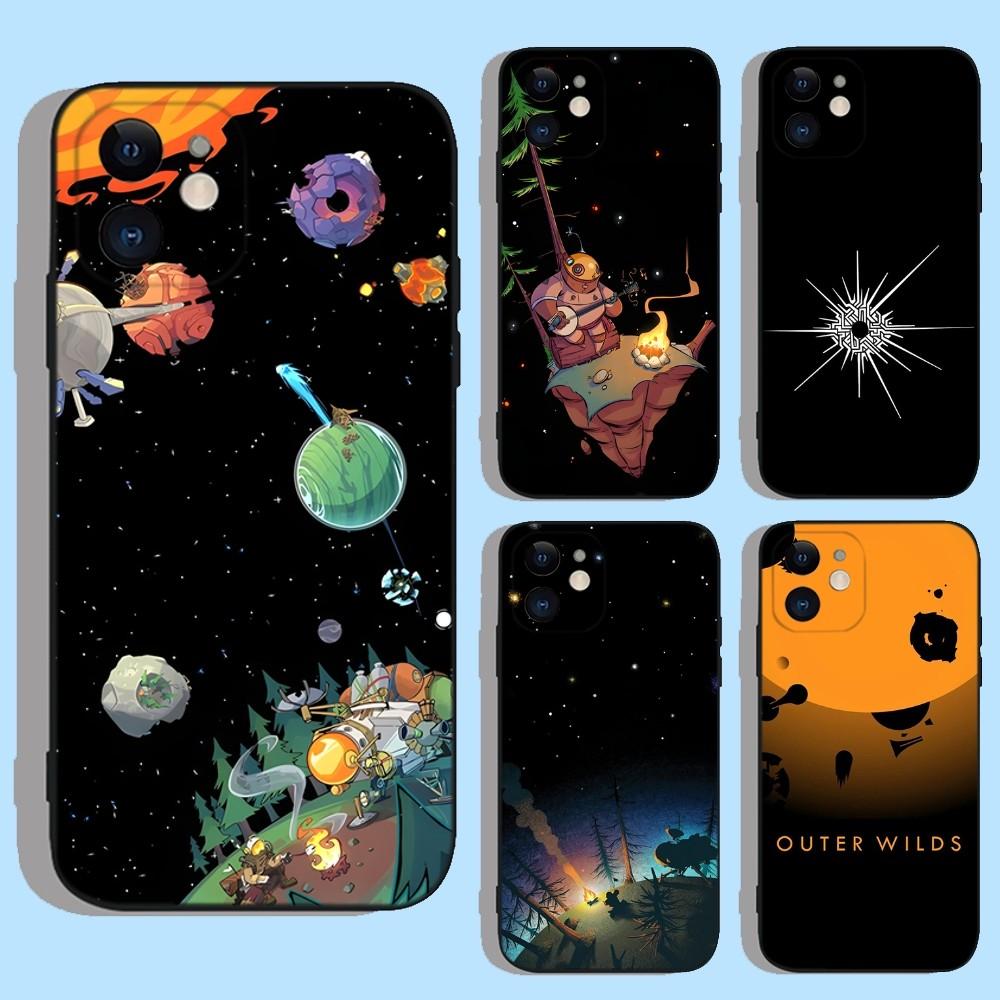 Outer Wilds Game Phone Case For Apple iPhone 15,14,13,12,11,XS,XR,X,8,7,Pro,Max,Plus,mini Silicone Black Cover