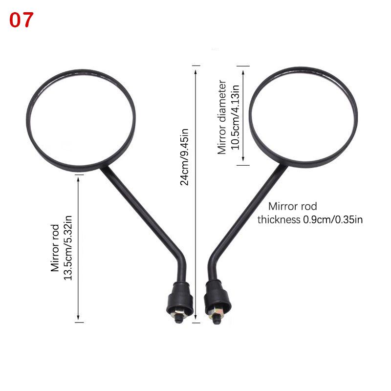1 Pair Anti-Fall Round Motorcycle Side Rearview Mirrors For For Mountain Road Bike Motorcycle Bike Rear View Mirror Holder