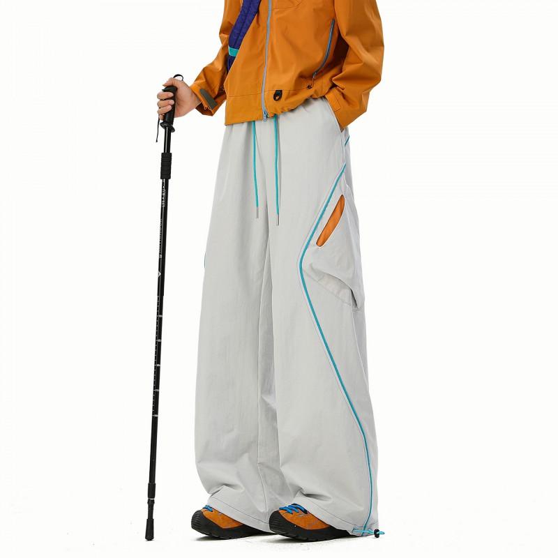 Unisex Outdoor Bergsteigerstil Cargohosen Lockerer Schnitt Streetwear Wanderhosen