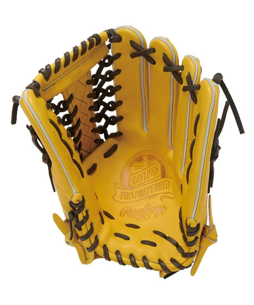 Rawlings PRO PREFERRED GH5FPRB88FS Baseball Throw Glove, Hardball, Outfielder's Glove, Camel, 12.5 Inches, Right-Handed