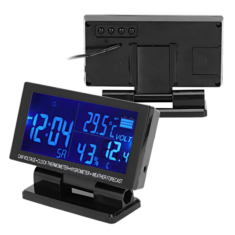 xuuyuu Digital Car Clock Car with Weather Forecast Function
