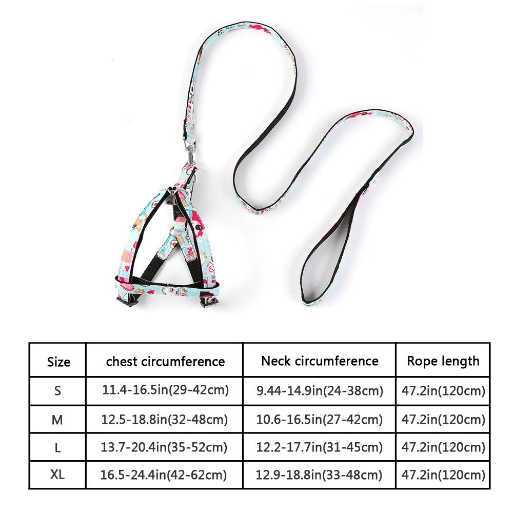 Classic Pet Dog Leash Harness Set, Adjustable Vest Harness Soft Padded  Safety Leads for Small Medium Dog Puppy Training Walking Running