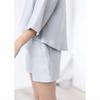 Linen Flared Top Women Loose Casual Blouse Bracelet Sleeve Oversized Shirt