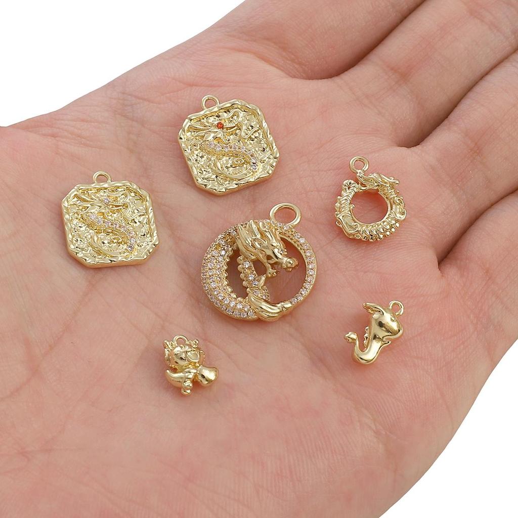 1 pz/confezione moda europea e americana micro-incastonato zircone ciondolo fai da te gioielli bracciale collana orecchini accessori