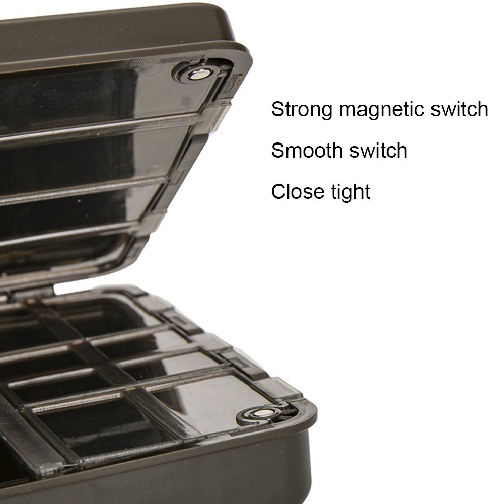 Storage Cases Portable Fishing Tackle Storage Organizer 27 Grid Magnetic Multipurpose Compartments Fishing Gear Accessories