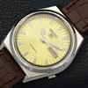 JAPAN VINTAGE SEIKO 5 AUTOMATIC 7009A MENS GOLDEN COLOR DIAL WATCH A701253-5 R206a-a701253