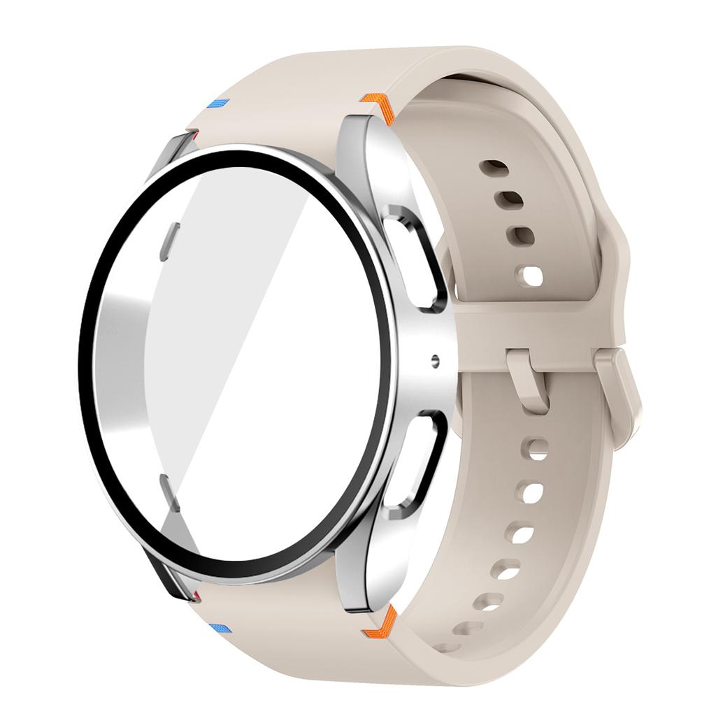 Silikonarmband für Samsung Watch 7 6 5 4 40mm 44mm 5Pro 45mm Armband Mit Hülle Displayschutz Bumper Abdeckung für Handgelenkschmuck